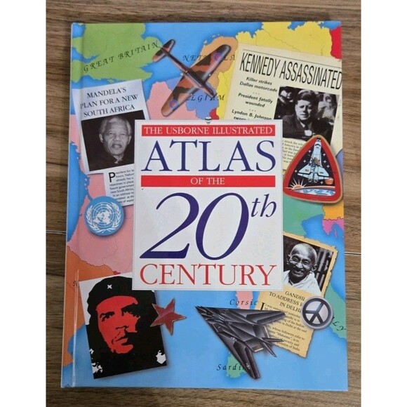 The Usborne Illustrated Atlas Of The 20th Century Hardcover Educational Book - Picture 1 of 6
